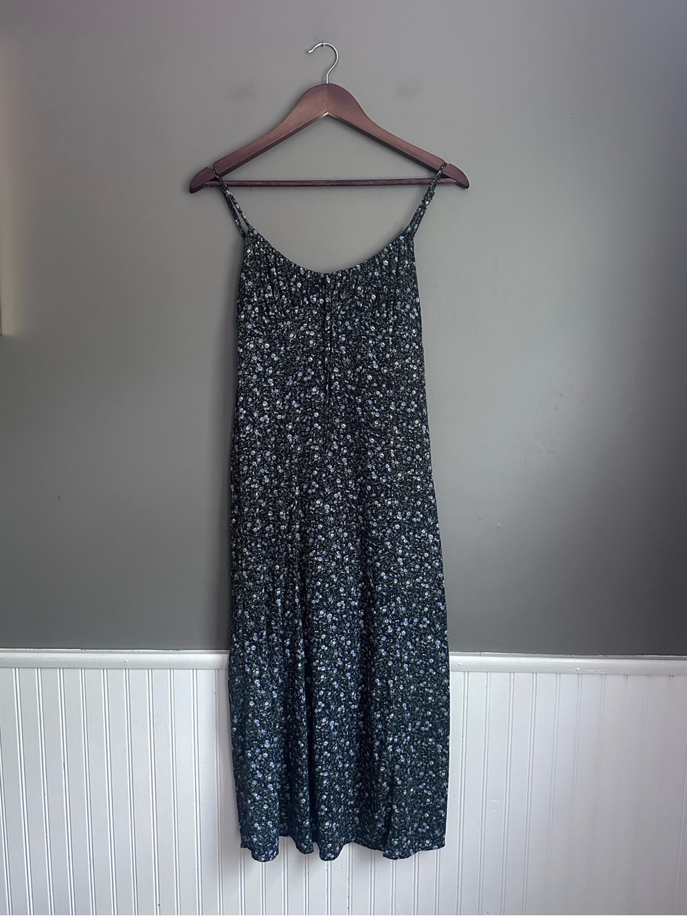 No Boundaries Blue Floral Midi Sun Dress Size Small (US) 8-10 (UK)